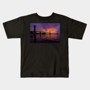 Verrazzano Bridge at sunrise Kids T-Shirt